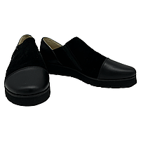 Туфлі жіночі із замшевої шкіри чорні “Style Shoes” 37 розмір, фото 4