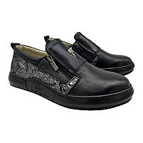 Шкіряні сліпони на платформі чорного кольору "Style Shoes", фото 4