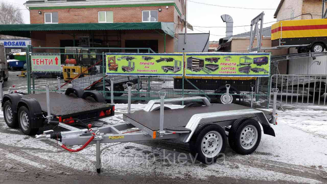Причіп без бортів 2,5 м х 1,1 м. Гальма на одну вісь!