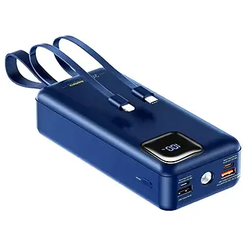 Зовнішній акумулятор повербанк power bank Remax RPP-550 30000mAh |2USB/Type-C, QC/PD, 22.5W/5A, Фонарик| Blue