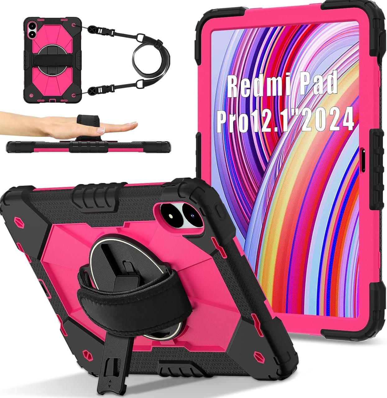 Чохол Protective force на Xiaomi Redmi Pad Pro 12.1" / малиновий