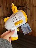 Кулемет автомат для мильних бульбашокToy bubble gun Машинка для бульбашок Пістолет із бульбашками Бульбатор, фото 2