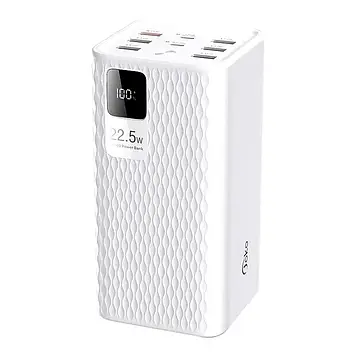 Зовнішній акумулятор повербанк power bank Konfulon J13 Joko 50000mAh |6USB/Type-C, QC/PD, 22.5W/5A| White