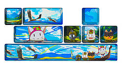 Набір кейкапів Hator PBT Keycaps Authentic Edition Fighting Cats (HTS-705)