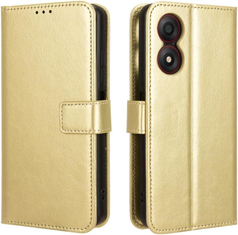 Чохол книжка Book case для ZTE Blade A34 / золотистий