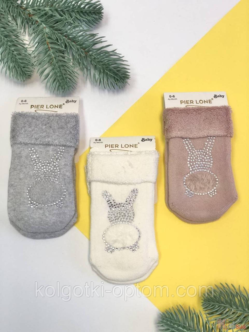 ОПТОМ Носки махрові ароматизовані з кроликом зі страз (14/1-2 роки) Pier Lone 8681788612931, фото 1