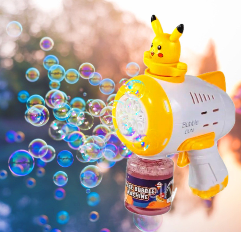 Кулемет автомат для мильних бульбашокToy bubble gun Машинка для бульбашок Пістолет із бульбашками Бульбатор