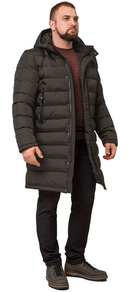Чоловіча кавова зносостійка куртка великого розміру модель 53482 58 (4XL)