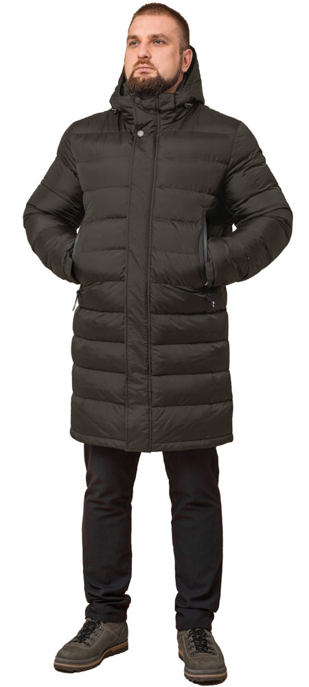 Міцна чоловіча кавова куртка великого розміру модель 53482 58 (4XL)