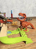 Трек 8899-92 машинки 2шт, динозавр, звук (англійська), на батарейці (таблетці), в коробці, 71-34,5-8,5см, фото 7