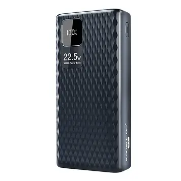 Зовнішній портативний акумулятор повербанк Konfulon A26Q 30000mAh |4USB/1Type-C, 22.5W/5A, QC/PD| Чорний