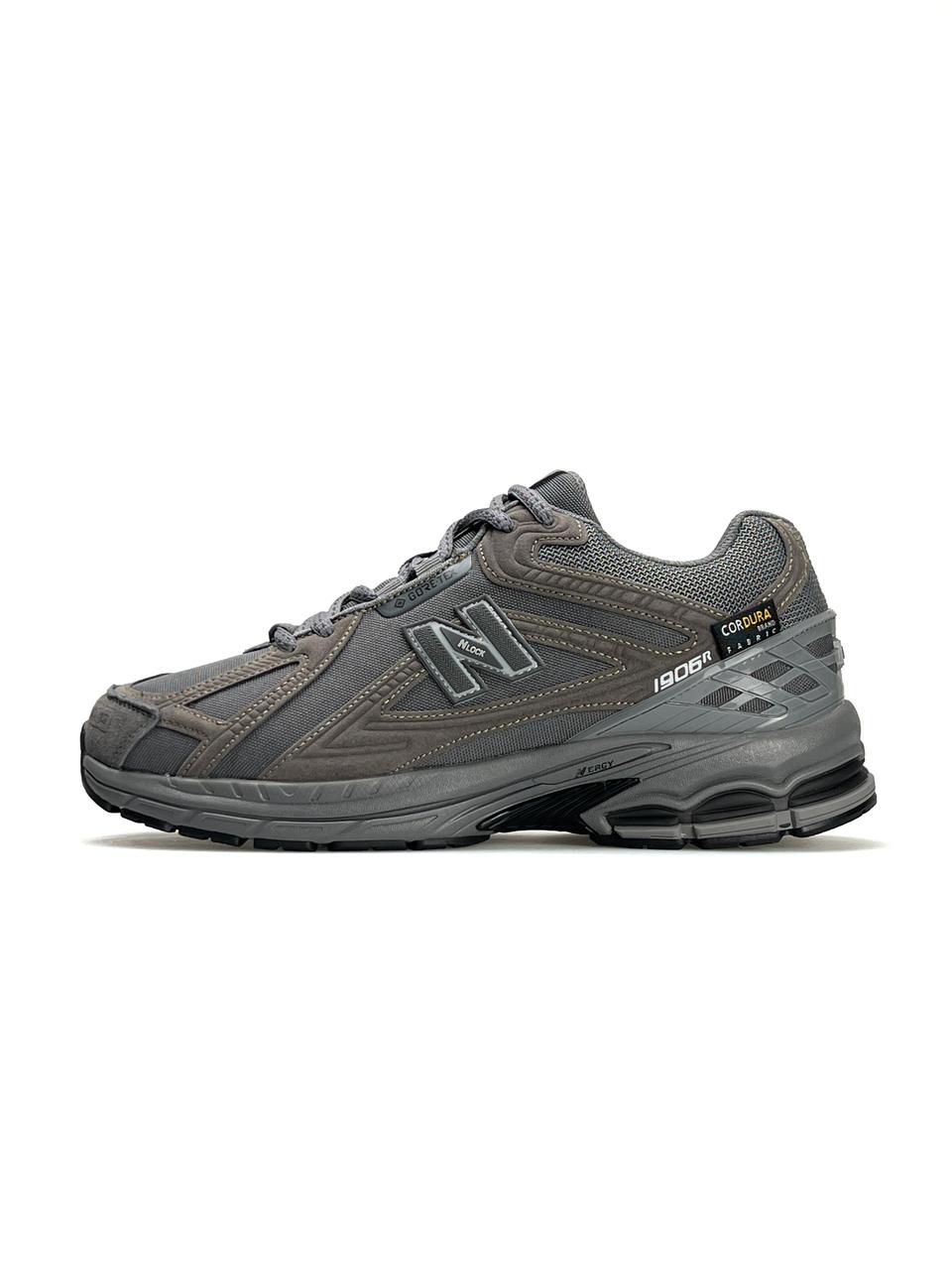 Чоловічі зимові кросівки New Balance 1906R Grey Brown Fur, черевики на хутрі замша текстиль водовід 43