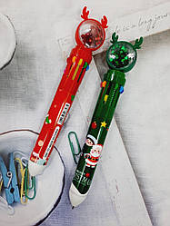 Кулькова ручка 3д Новий рік 10 кольорів