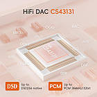 ⇒ Hiby R1 (Black) - портативний плеєр, ЦАП, DAC, Amplifier, на CS43131 (Jack 3.5), фото 3