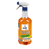 Засіб для миття вікон, дзеркал і стільниць 1 л Апельсин, ТМ MILL Clean