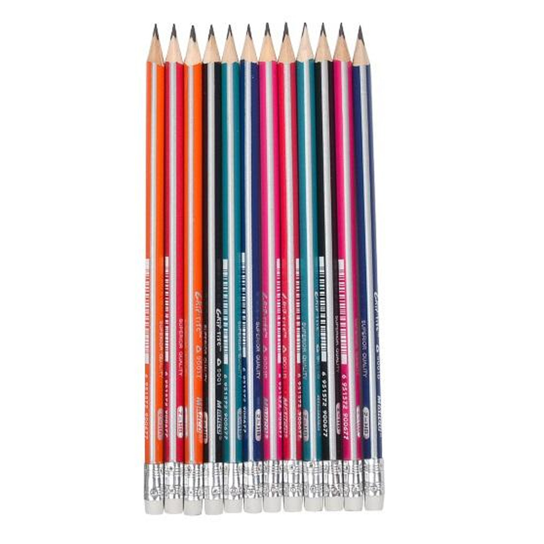 Набір простих олівців 48 штук із гумкою MARCO у пачці 48 штук, фото 1