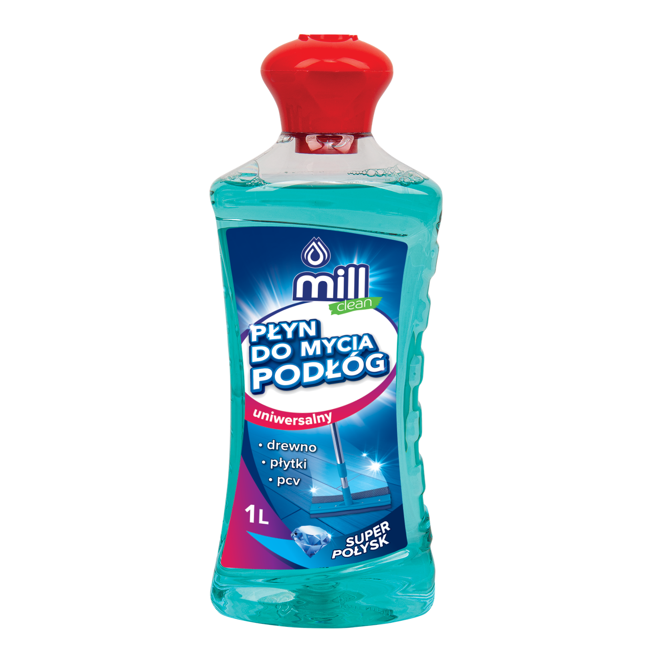 Засіб для миття підлоги 1 л Грейпфрут універсальний, ТМ MILL Clean