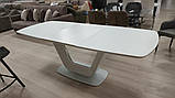 Стіл ARMANI білий мат 160(220)X90, фото 10