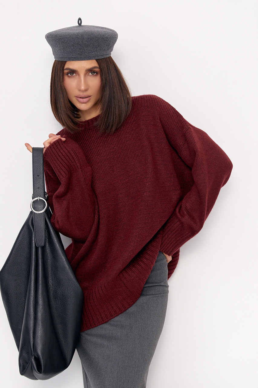 Жіноча в'язана кофта oversize, фото 1