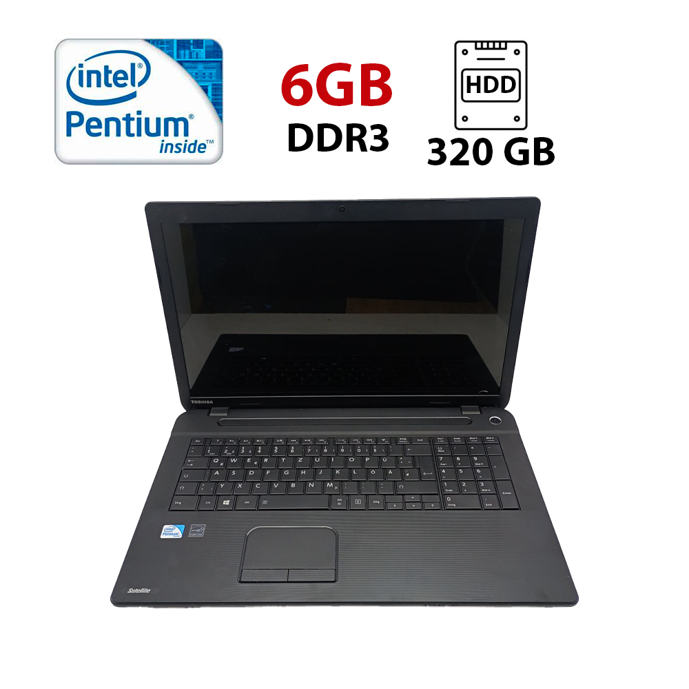 Ноутбук Toshiba 17/ 17.3" (1600x900)/ Pentium 2020M/ 6 GB RAM/ 320 GB HDD/ HD
