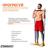 Гумова петля EasyFit 15-45 кг Чорна Фіолетовий, фото 3