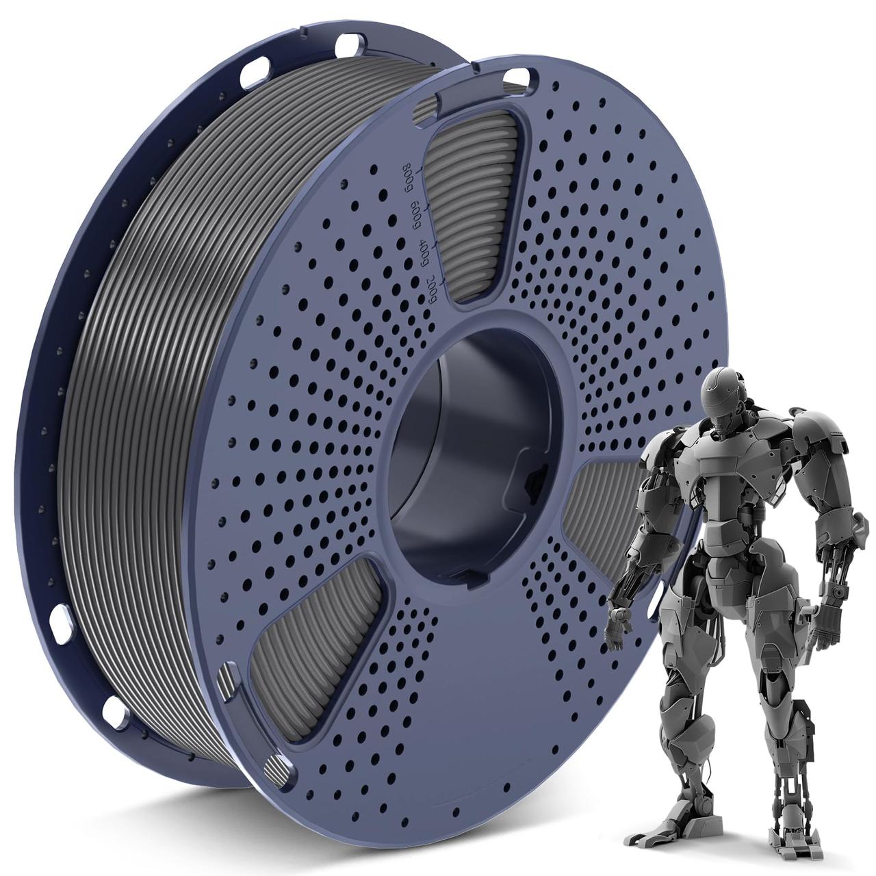 Пластик филамент SUNLU PLA Grey, 1.75mm, 1kg, Сірий