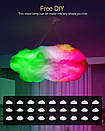 Світлодіодна 3D LED RGB-лампа у формі хмари Bluetooth + Пульт, фото 10