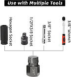 Екстрактор болтів, набір екстракторів для вилучення зламаних болтів 25 шт, Екстрактор болтів, Знімач пошкоджених болтів, фото 5
