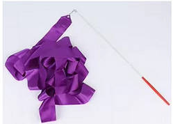 Гімнастична стрічка для тренувань і виступів фіолетова 2 метри