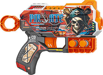 Іграшковий дитячий  пістолет мех. з м'якими набоями (6 шт.) (Пірати) (20 х 13.5см)