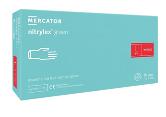 Рукавички нітрилові  (салатові) NITRYLEX (3,5 г)  100шт L