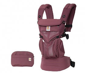 Рюкзак-переноска Ergobaby Omni 360 Baby Carrier All-In-One Cool Air Mesh burgundy з народження