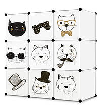 Модульна шафа-органайзер для дитячих іграшок LEOBERT Kids 37х110х110 см Білий