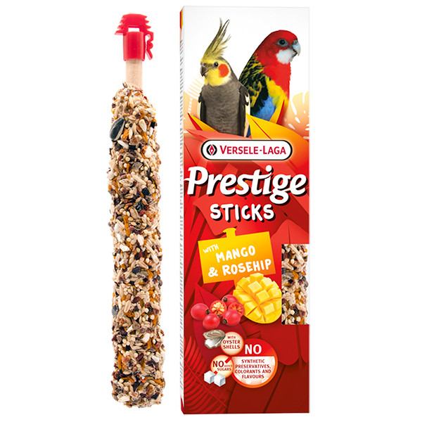 Versele-Laga Prestige Sticks Parrots Mango & Rosehip ВЕРСЕЛЕ-ЛАГА ПРЕСТИЖ МАНГО ТА ШИПШИНА ласощі для великих і середніх папуг
