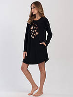 Плаття туніка з кишенями для дому Батал 403318, Чорний, 5XL 6XL