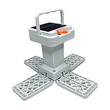 Портативний складаний кемпінговий акумуляторний ліхтар на сонячній батареї із зарядкою USB 72 LED UKC 2030/ 8063, фото 2