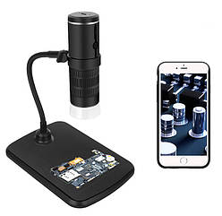Електронний Wi-Fi мікроскоп 1000X трихоскоп для телефона/планшета на підставці