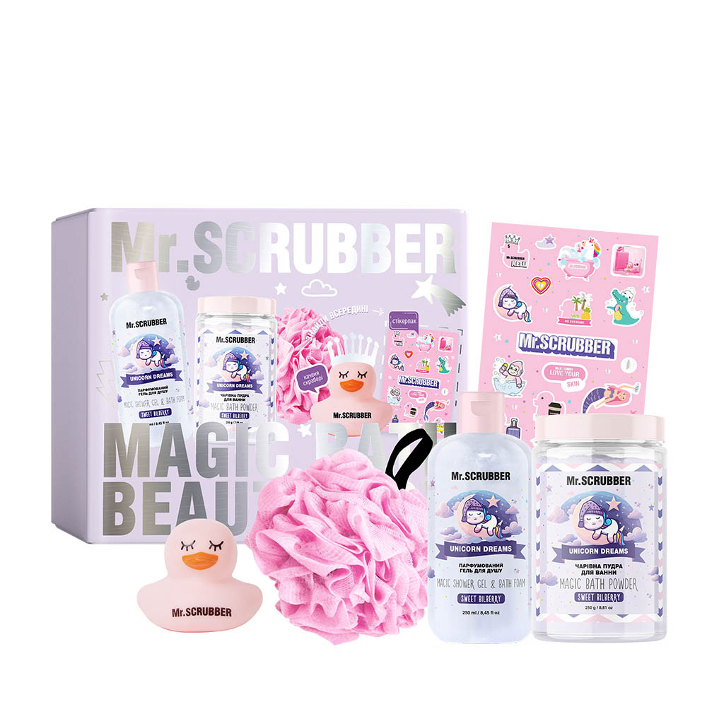 Набір косметики для догляду за тілом Mr. Scrubber Sweet Bilberry 5 в 1 для дітей віком від 3 років, фото 1
