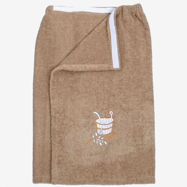 Спідниця (кілт) махрова для сауни Ярослав Бежевий, фото 1