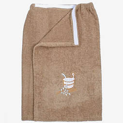 Спідниця (кілт) махрова для сауни Ярослав Бежевий