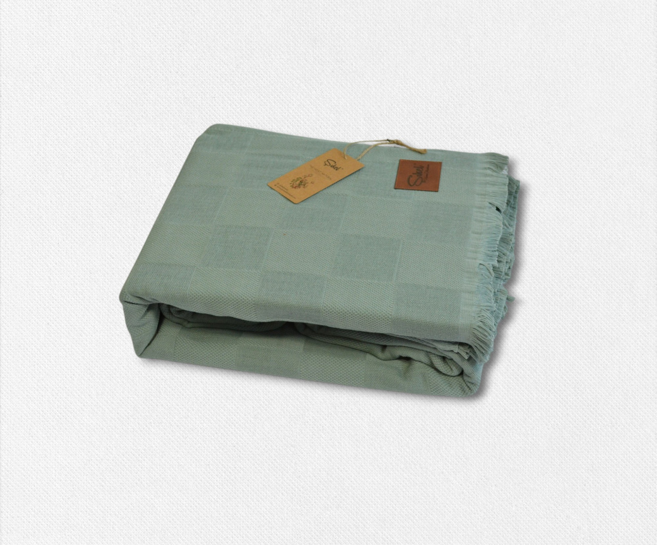 Вафельне покривало Sikel 210×240 см. Elegan Yesil, фото 1
