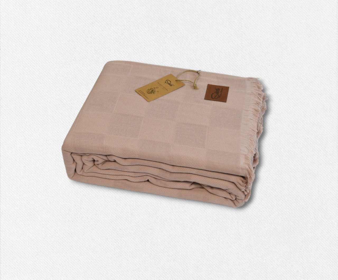 Вафельне покривало Sikel 210×240 см. Elegan Pudra, фото 1