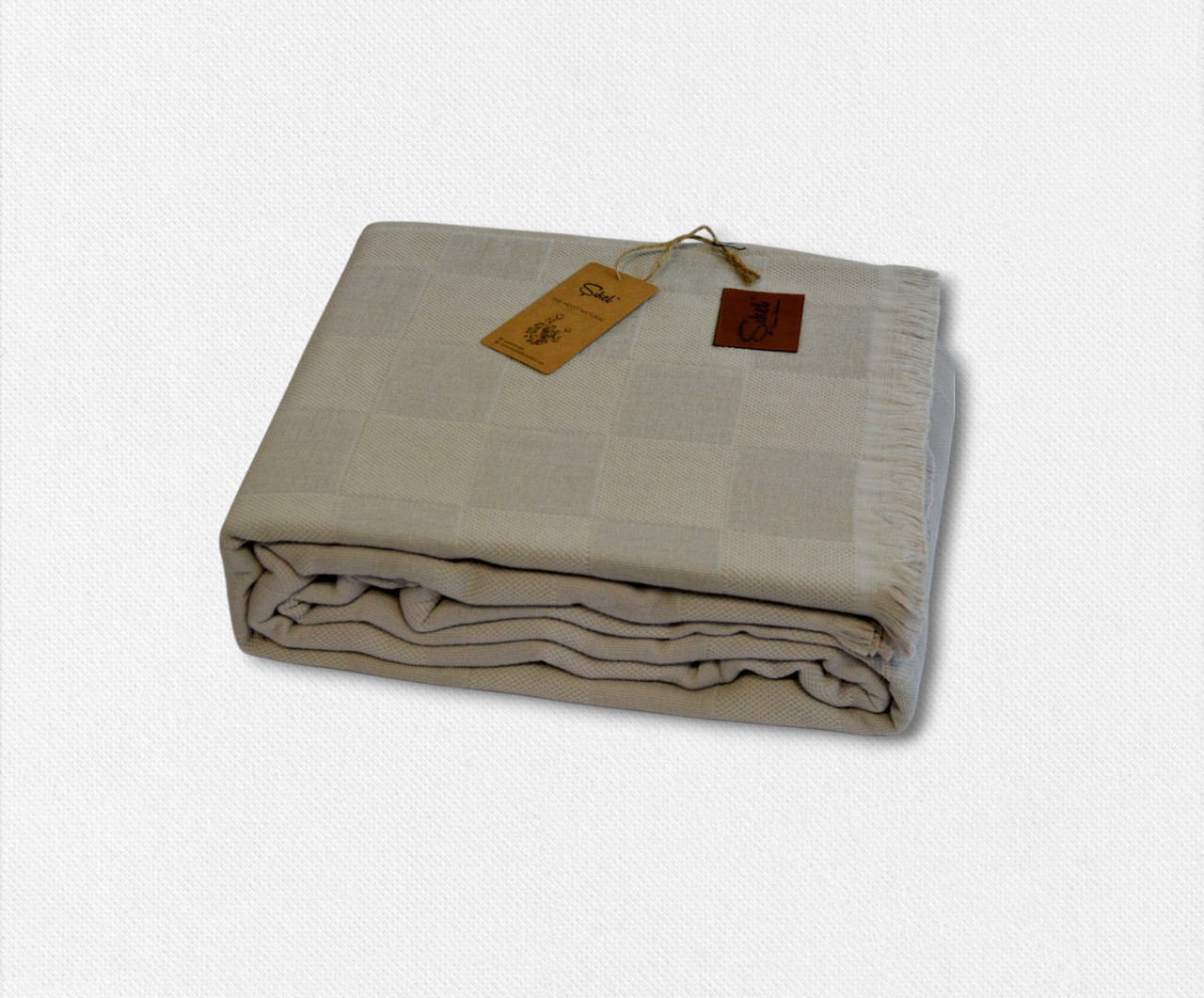 Вафельне покривало Sikel 210×240 см. Elegan Kahve, фото 1