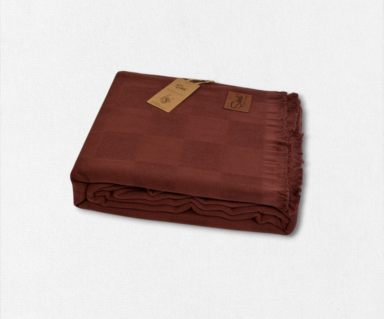 Вафельне покривало Sikel 210×240 см. Elegan Bordo, фото 1