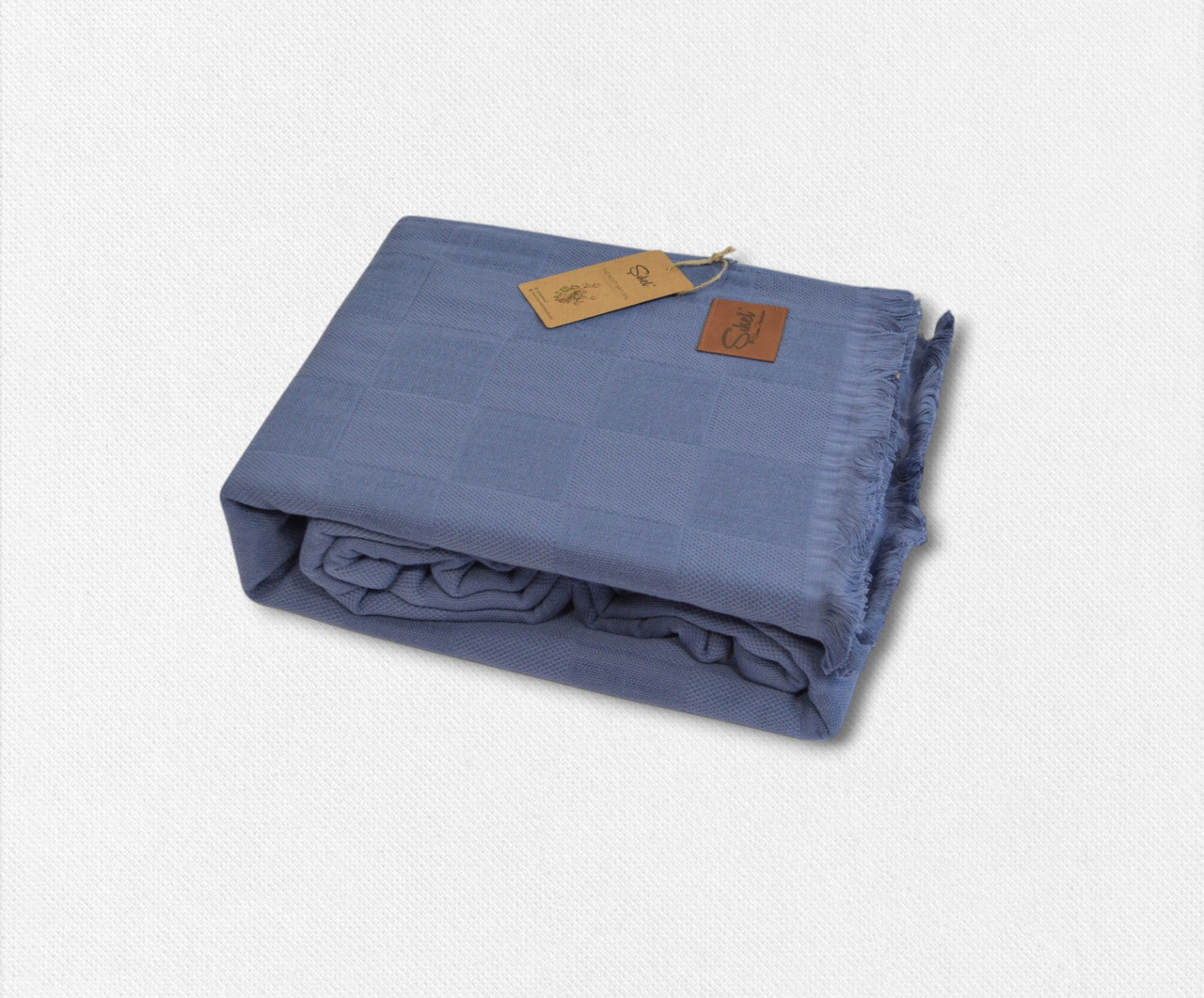 Вафельне покривало Sikel 210×240 см. Elegan Mavi, фото 1