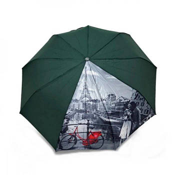 Парасолька жіноча напівавтомат Toprain TR465 з декративною вставкою Mix 641749 G-Rich