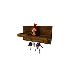 Ключниця настінна в передпокій горіх 37см