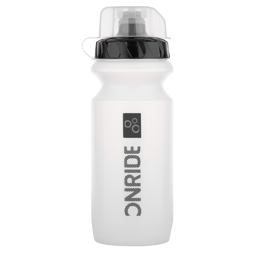 Фляга для велосипеда велофляга Onride Ram прозора чорна з ковпачком 600ml