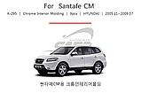 Хром накладки на панель Hyundai Santa Fe 2006-2012 (Autoclover/Корея), фото 3