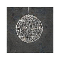 Прикраса декоративна Luca Lighting Куля Срібна D25 см 30 led (8718861660951)